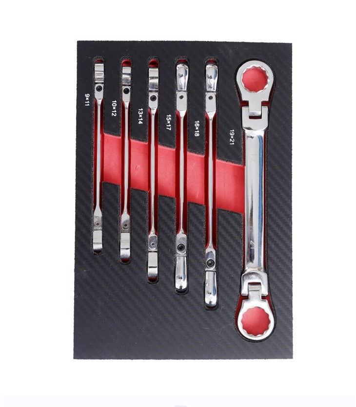 6pcs Double Flexible Ring Wrench Set
