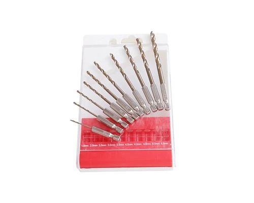 10pcs Hex Twist Drill Bit Set